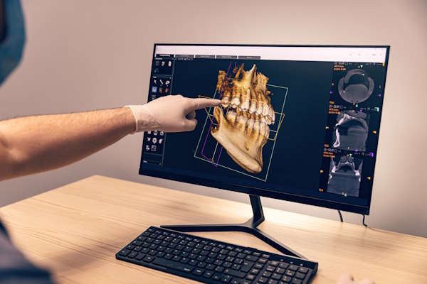 Digital screen in dental clinic